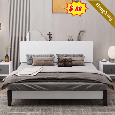 Newly Design Hot Sell Modern Wooden Home Hotel Bedroom Furniture Double King Size Bed