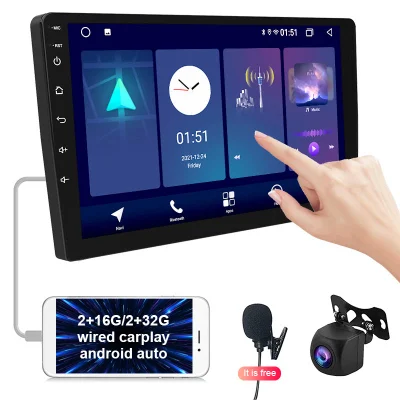 1DIN Android 9.0 Touch Screen Car Multimedia Stereo Radio Retractable 7&prime;&prime; Touch Screen GPS WiFi Autoradio Car MP5 Player