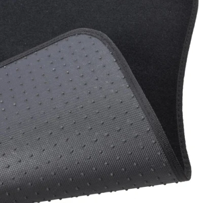 4 Piece Carpet-Floor-Mats Set for Car - Rubber-Lined All-Weather Protection for All Vehicles, Jet Black