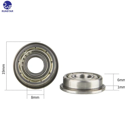 High Precision Small Flange Ball Bearings Manufacturer 8*19*6 F698zz 8mm Flange Bearing Supplier