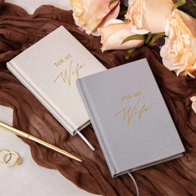 Linen Marriage Record Notebook Wedding Vow Books His and Hers for Newly Couples