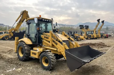 China Manufacture High Quality Free Shipping Cheap Compact Tractor Mini Backhoe Excavator Loader with Loader and Backhoe Kubota Cummins Engine Discount Price