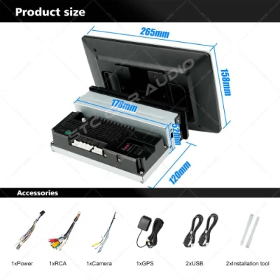 Factory Hot Sell 10 Inch Adjustable Screen 1 DIN GPS Navigation Universal Car Radio Stereo WiFi Bt Android Car DVD Player System