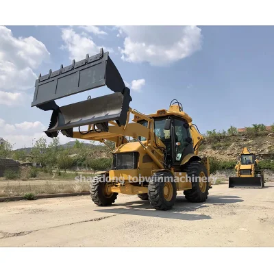 China Manufacture High Quality Free Shipping Cheap Compact Tractor Mini Backhoe Excavator Loader with Loader and Backhoe Kubota Cummins Engine Discount Price