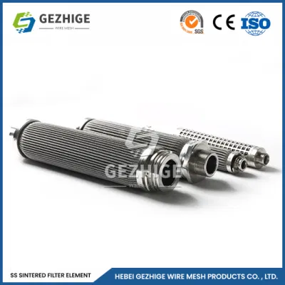 Gezhige Custom Powder Sinter Filter Factory Metal Porous Filter Cartridge China Sintered Stainless Steel Wire Mesh Industrial Filter Cartridges