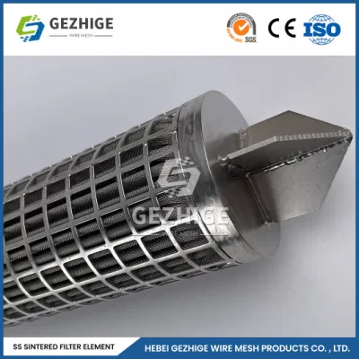 Gezhige Custom Powder Sinter Filter Factory Metal Porous Filter Cartridge China Sintered Stainless Steel Wire Mesh Industrial Filter Cartridges
