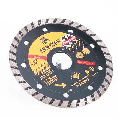 Pegatec 4.5&prime;&prime; Turbo Abrasive Disc Type Diamond Saw Blade Cut Ceramic