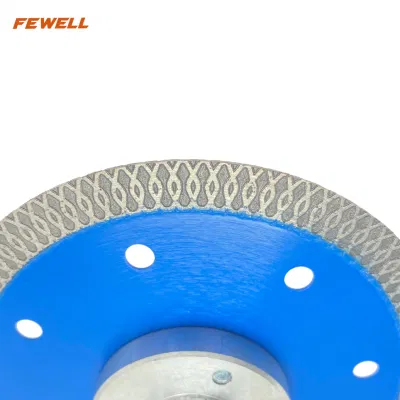 125*1.2/0.8*10*104*M14 Hot Press Aluminum Flange Diamond X Turbo Saw Blade for Dry Cutting Porcelain Ceramic Tile