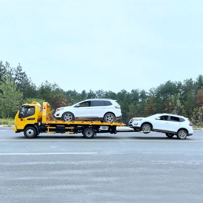 Chinese Factory Price Brand New JAC Diesel 5 Tons 6 Tons Flatbed Wrecker Tow Truck for Sale