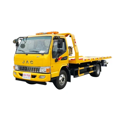 Chinese Factory Price Brand New JAC Diesel 5 Tons 6 Tons Flatbed Wrecker Tow Truck for Sale