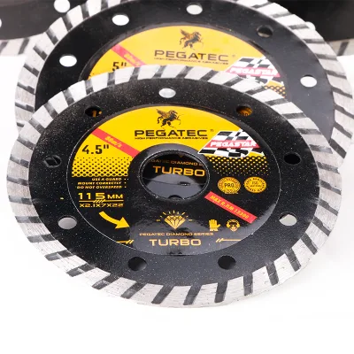 Pegatec 4.5&prime;&prime; Turbo Abrasive Disc Type Diamond Saw Blade Cut Ceramic
