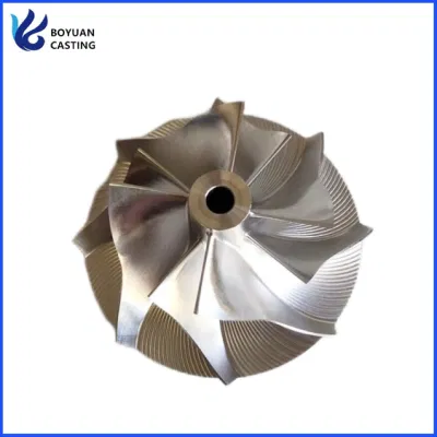 Milling Turbocharger Billet Compressor Wheel by 5 Axis CNC Machining