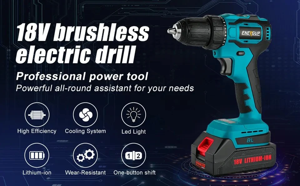 Home Gift Electric Drill Kit Tool Box Electrician Woodworking Manual Repair Kit Manufacturer Cordless Drill