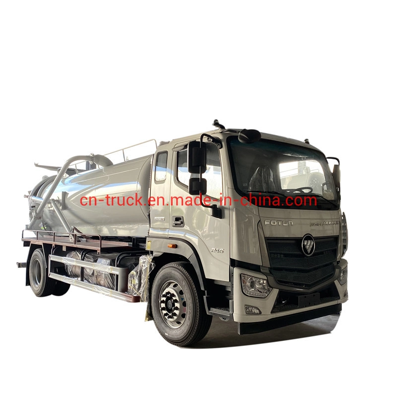 Foton Factory Sales 8000L 9000L 10000L Sewage Tank Truck Vacuum Tank Truck