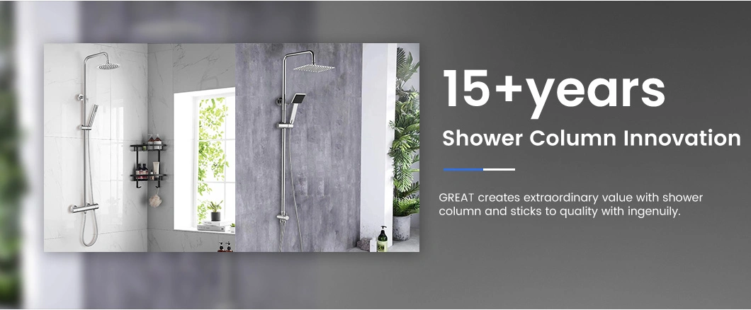 Great Swan Tap Shower Faucet Shower Head Column China GLS4926 Wall Mounted Shower Column Bright Chrome Plated Tempered Glass Shower Panel Manufacturer