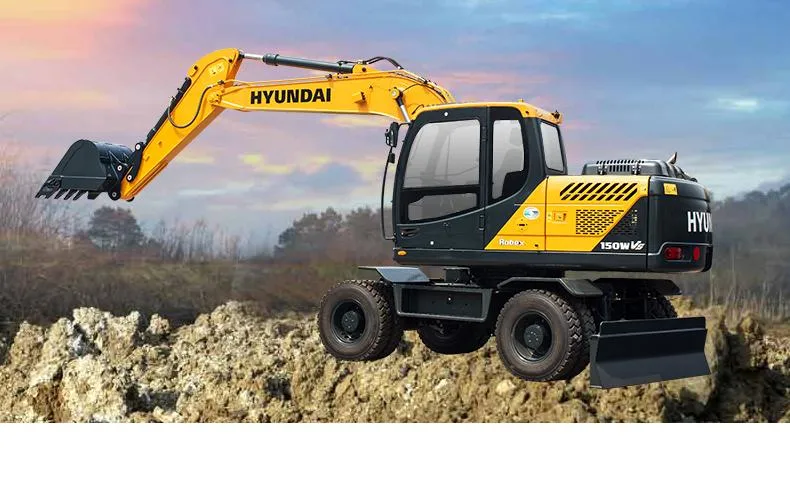 Hyundai 15ton Wheel Excavator R150wvs Wheel Excavator for Sale