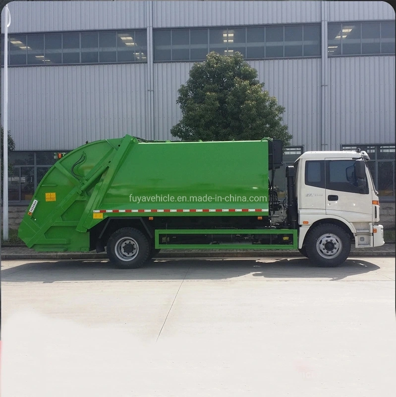 Foton Auman 10m3 12m3 14m3 Capacity Compressed Garbage Truck 10 Ton 12ton Compactor Garbage Truck Factory Directly Selling