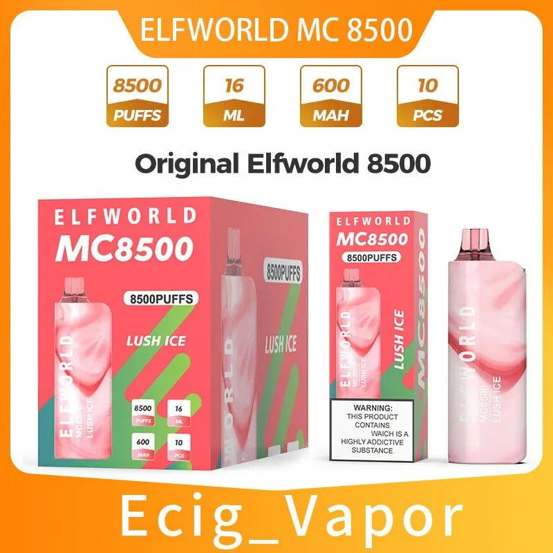 Manufacturer Direct Sale Original Elfworld Mc8500 Puffs Disposable Vape Atomizer Wholesale