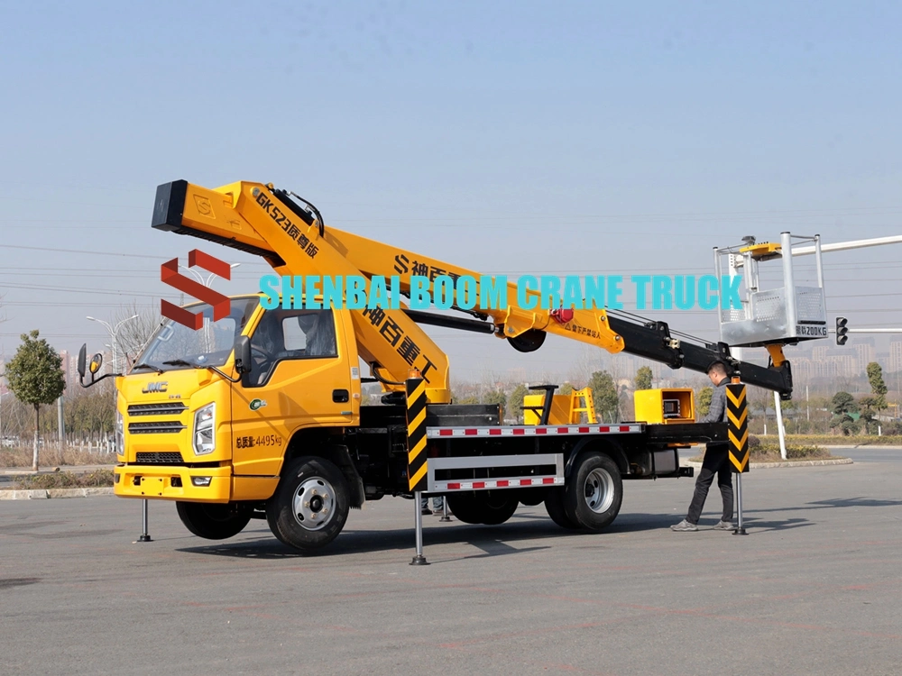 China 23m Jmc 4X2 Self-Propelled Telescopic Boom Aerial Work Platform High Altitude Work Vehicle