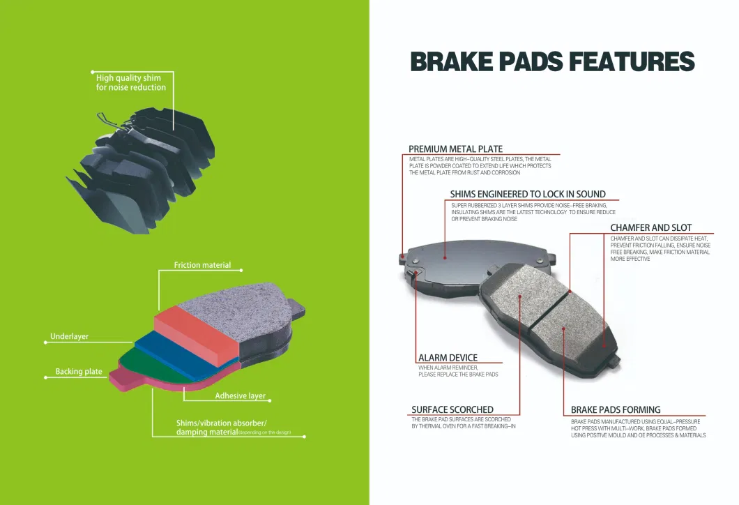 China Brake Pad Factory D1808 Hot Sale Rear Brake Pad Set for Subaru Legacy