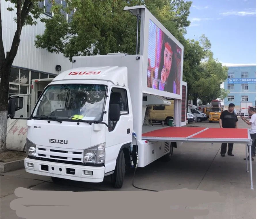 2023 New Model 1suzu Mobile LED Display Truck with Screen Sliding up Used Cars Special Vehicle Made in China