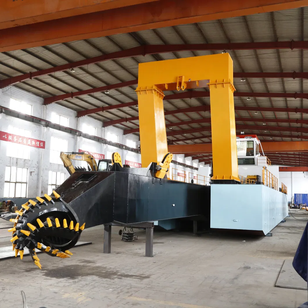 China 16 Inch Hydraulic System Cummins Diesel Engine River Lake Sand Dredging Pump Machine Gold Mining Dredger in Port Construction Cutter Suction Dredger