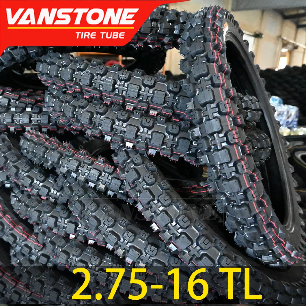 Motorcycle Tyre off Road 2.75-16 Tubeless Tire Vanstone Tyre Honda Motorbike Tyre 275-16