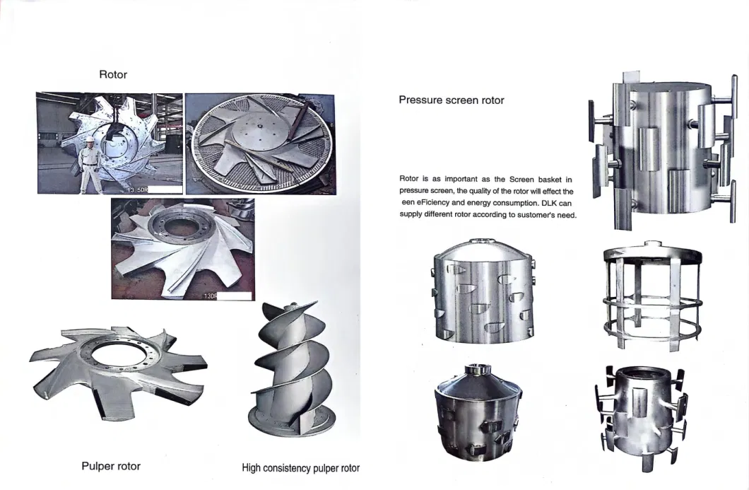 Dlk Wholesale of New Paper-Making Pressure Screen Rotors Vertical Rotor Hydraulic Pulp Mill Rotor by Manufacturers