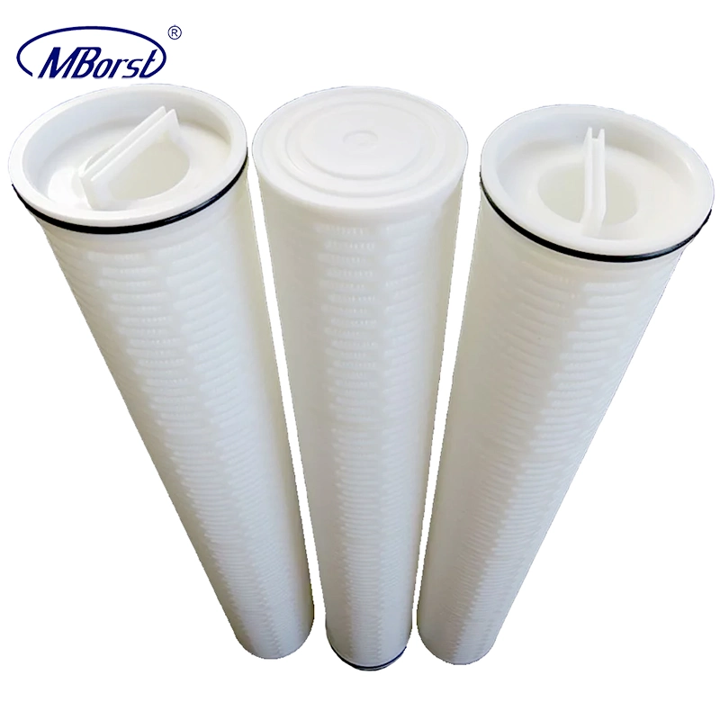 High Quality High Flow Filter Cartridge with PP/Pes/PVDF/Nylon Pleated Membrane for RO System Pre-Filtration