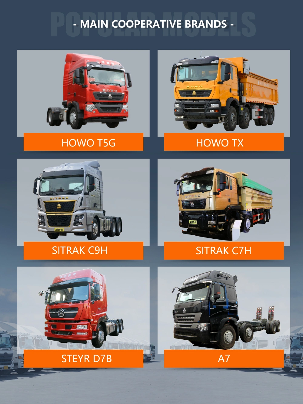 Factory Price Sinotruck HOWO/Sitrak/Shacman/FAW/Beiben/Shanxi/Dongfeng/Foton Sinotruk Trailer Tractor Mining Dump Semi Truck Spare Parts China Supplier