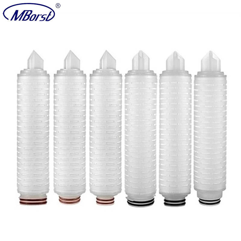 High Performance 0.2 Micron Filter Cartridge for Biologicals Chemical Solvent Sterile Filtration Water Purifier Water Filters 226 Flat Pleated Hydrophilic PVDF