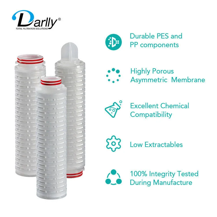 China Manufacturer High Performance Polyethersulfone (PES) Membrane Pleated Filter Cartridge