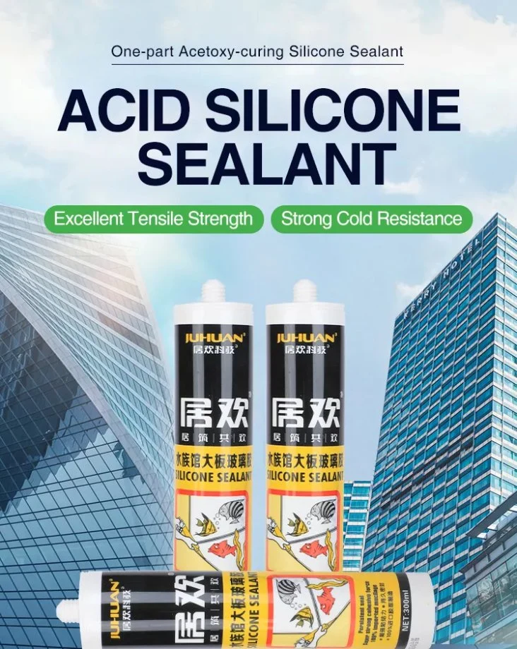 OEM 300ml Acetic Cure Multipurpose Glass Sealant Weatherproof Silicone Sealent