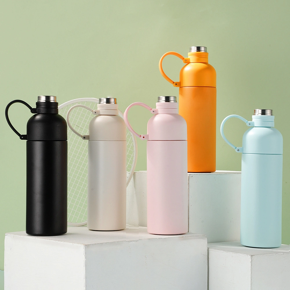 Stainless Steel Double Walll Vacuum Insulated Thermal Water Bottle with Lid and Handle