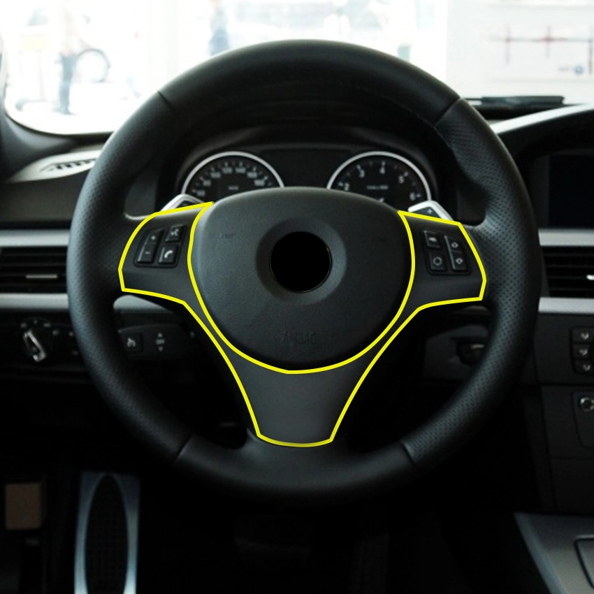 ABS Plastic for BMW 3 Series E90 E91 E92 E93 2005-2012 Steering Wheel Cover Interior Sticker Modification