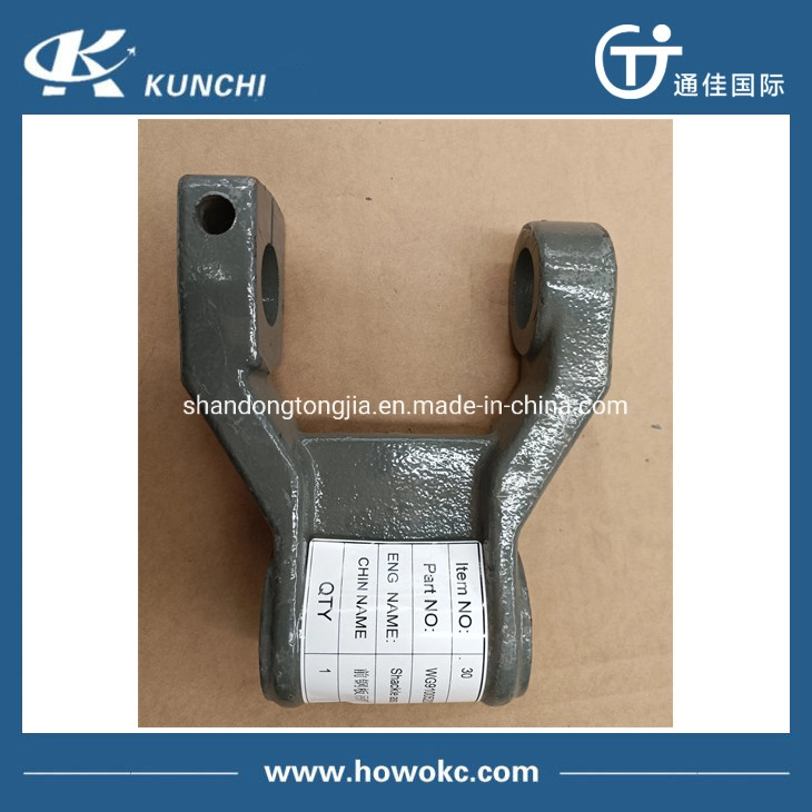 Factory Price HOWO Truck Spare Part Front Leaf Spring Shackle Wg9100520034 Spring Bracket