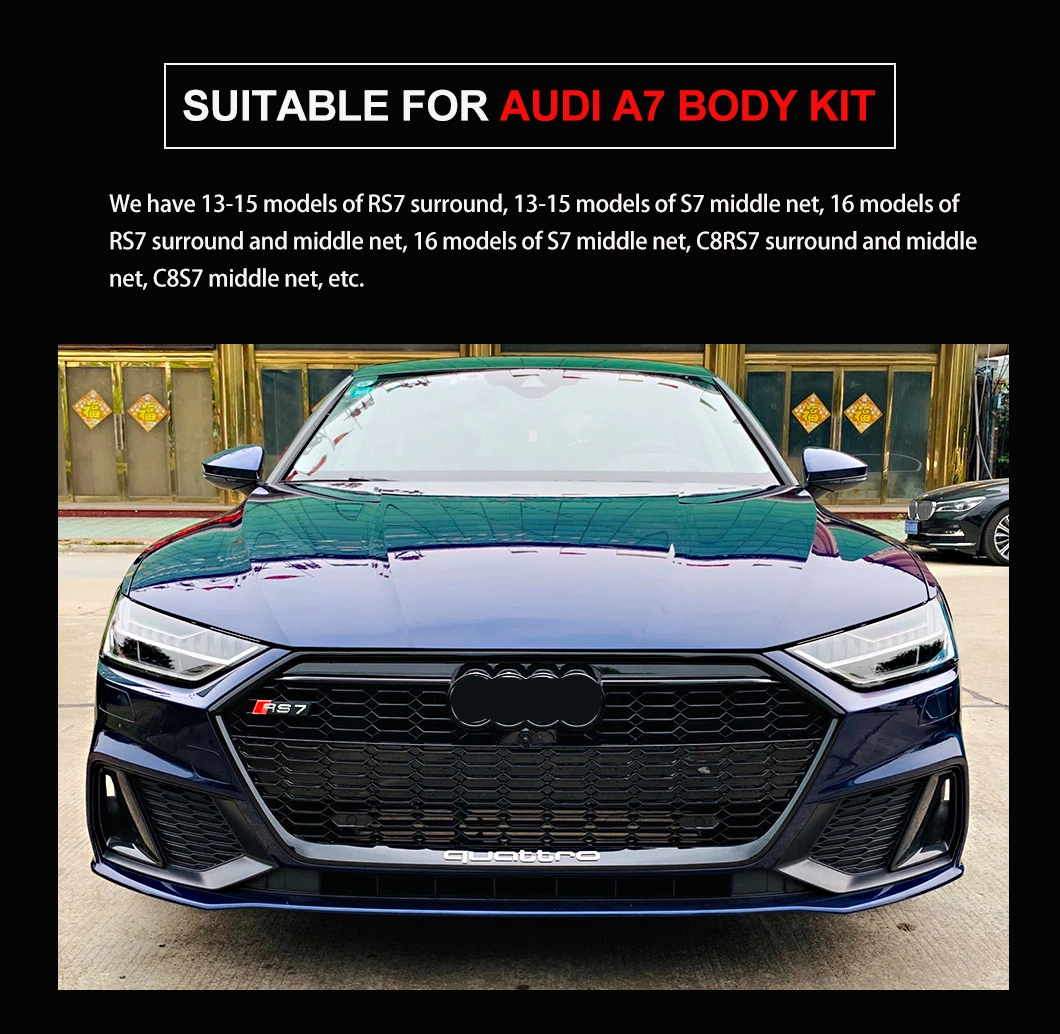 Factory Whole Sale Auto Body Kit Automotive Exterior Parts Accessories Car Front Bumper with Crystal Grille Tuning for Audi A4