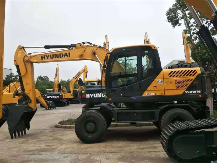 Hyundai 15ton Wheel Excavator R150wvs Wheel Excavator for Sale