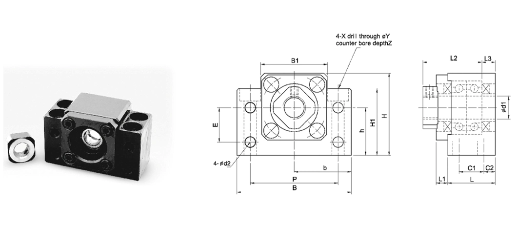 Zcf China Factory Ek Ef 06 Bearing Housing Types