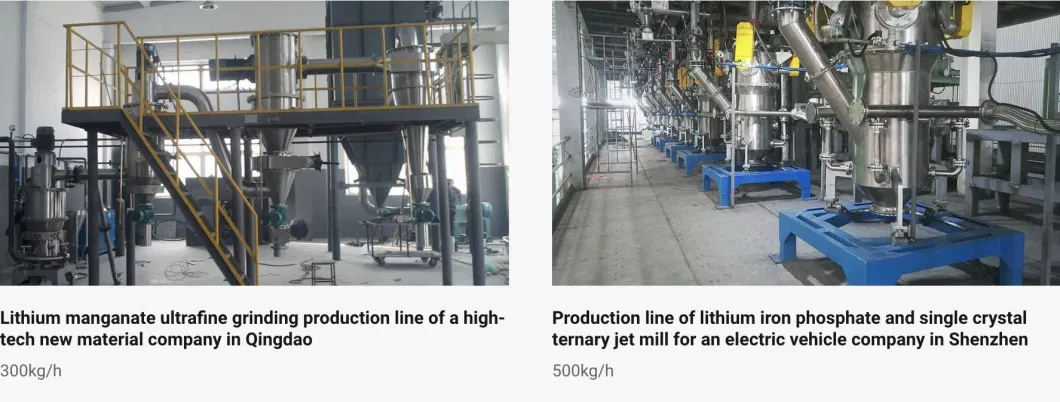 D50: 1-25um Ultrafine Powder Dry Grinding Fluidized Bed Jet Mill Production Line