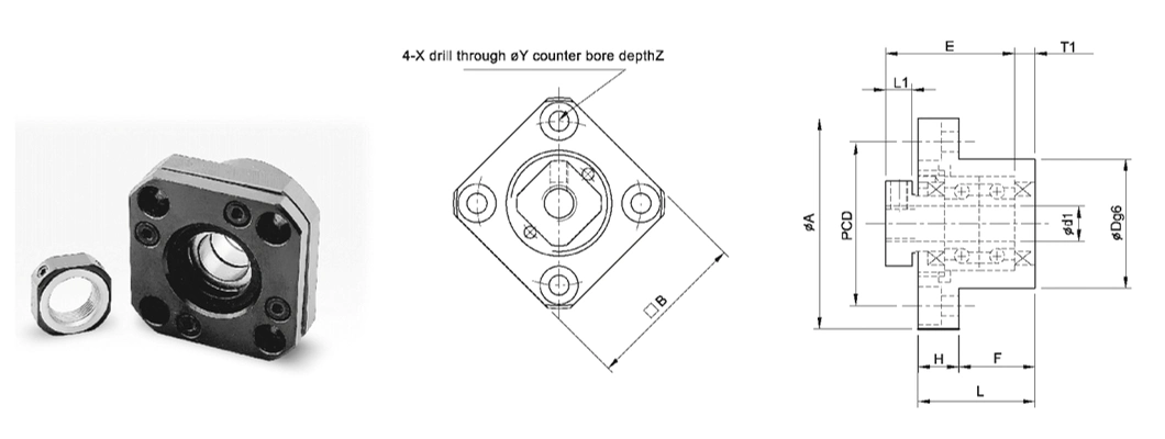 Zcf China Factory Ek Ef 06 Bearing Housing Types