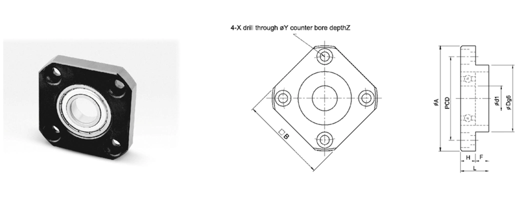 Zcf China Factory Ek Ef 06 Bearing Housing Types