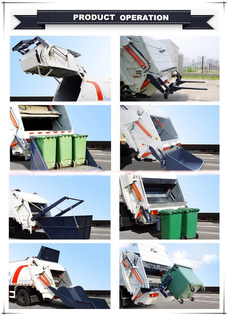 Foton Auman 10m3 12m3 14m3 Capacity Compressed Garbage Truck 10 Ton 12ton Compactor Garbage Truck Factory Directly Selling