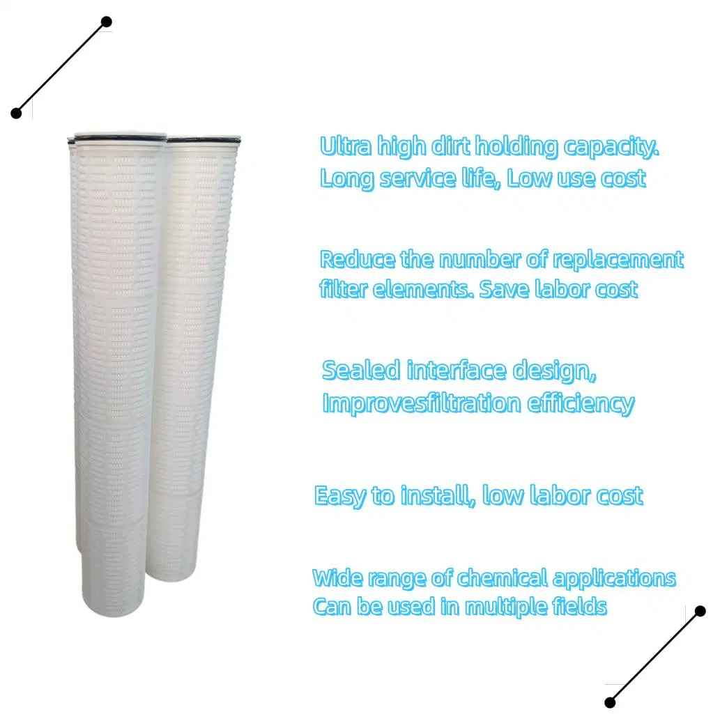 Krd Chinese Manufacturer 20 Inch 1 Micron Pes Micro-Pore Membrane Pleated Filter