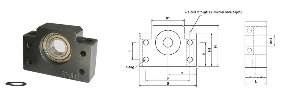 Bk15 Factory Direct High Precision Bearing Housing for Ball Screw