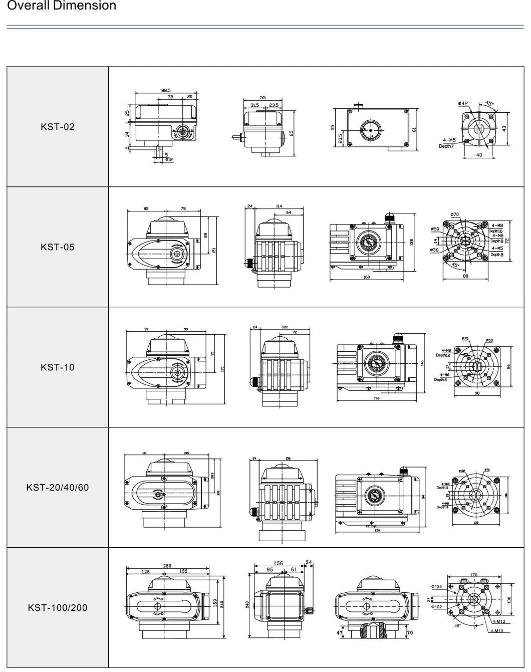 DC24V, AC110V, AC220V, AC380V CE Approved Kst/OEM Zhejiang, China Tri Clamp Motorized Ball Valve Actuator