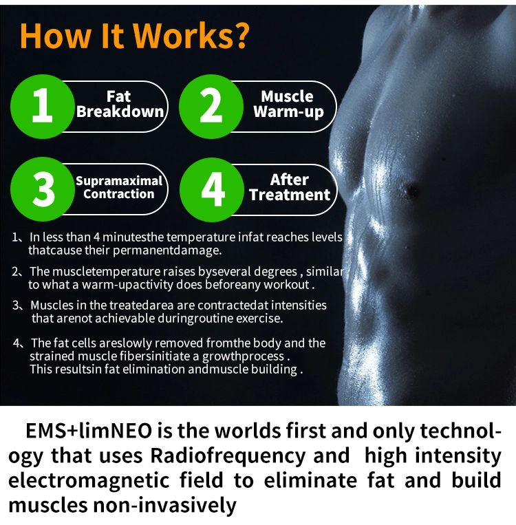 Newest Tech Muscle Electromagnetic EMS RF Body Slimming Electronic Muscle Stimulate Hiemt Machine