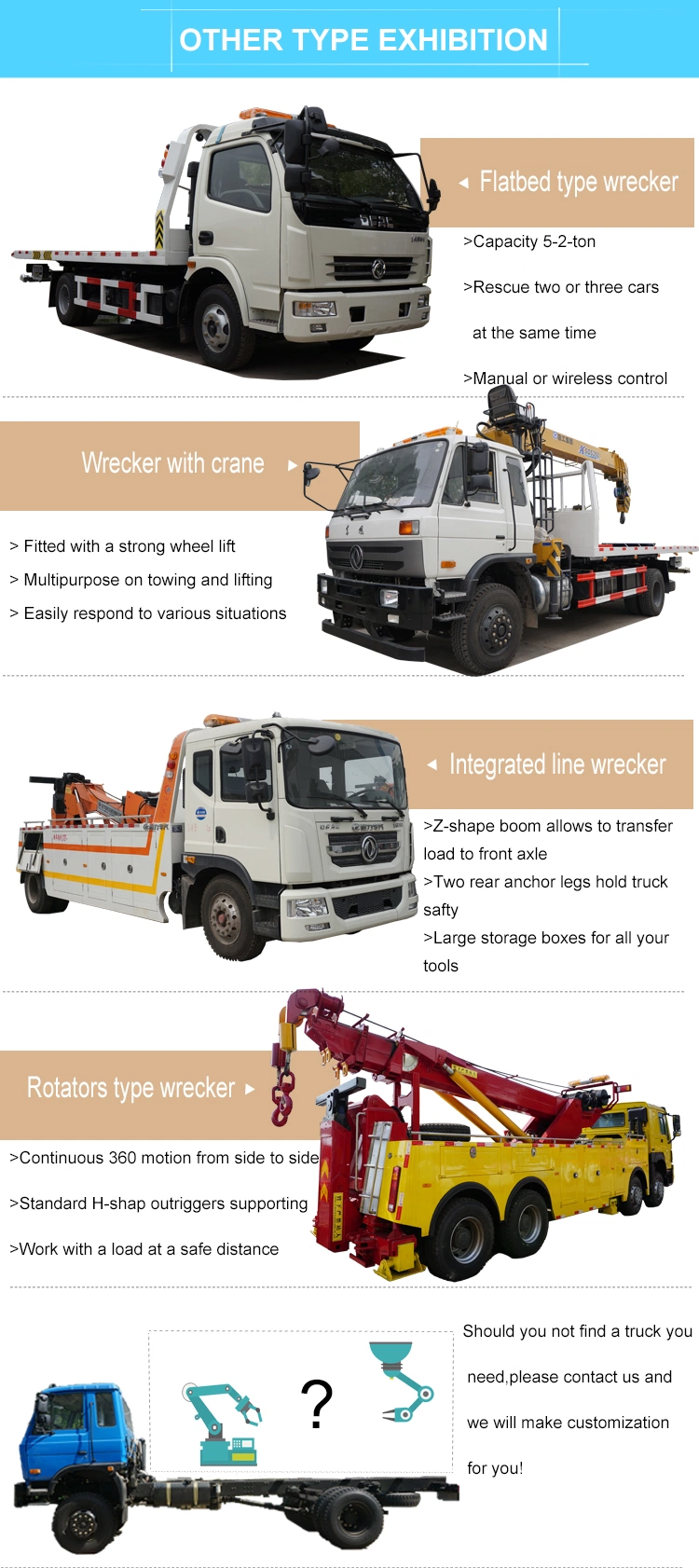 Foton 120HP Light 2t 3t 4t One Tow Two Wrecker Factory Directly Sale Road Wrecker Towing Truck