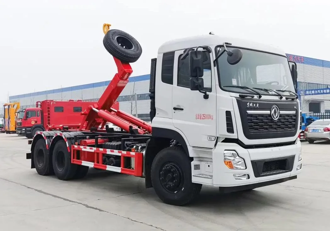 China Factory Foton Auman Heavy Duty Used 20ton Hook Lift Swap Loader Refuse Truck 20ton Roll off Garbage Collection Truck Price