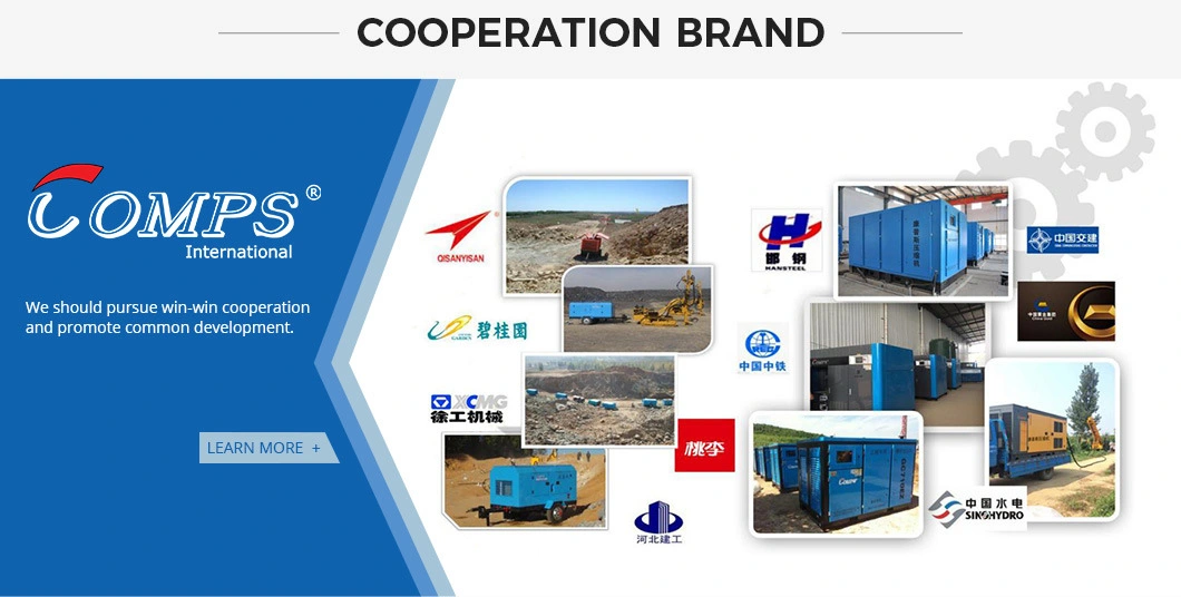 Comps Mobile Air-compressor 160kw 17bar 20m3/min Wheel Building Construction Site